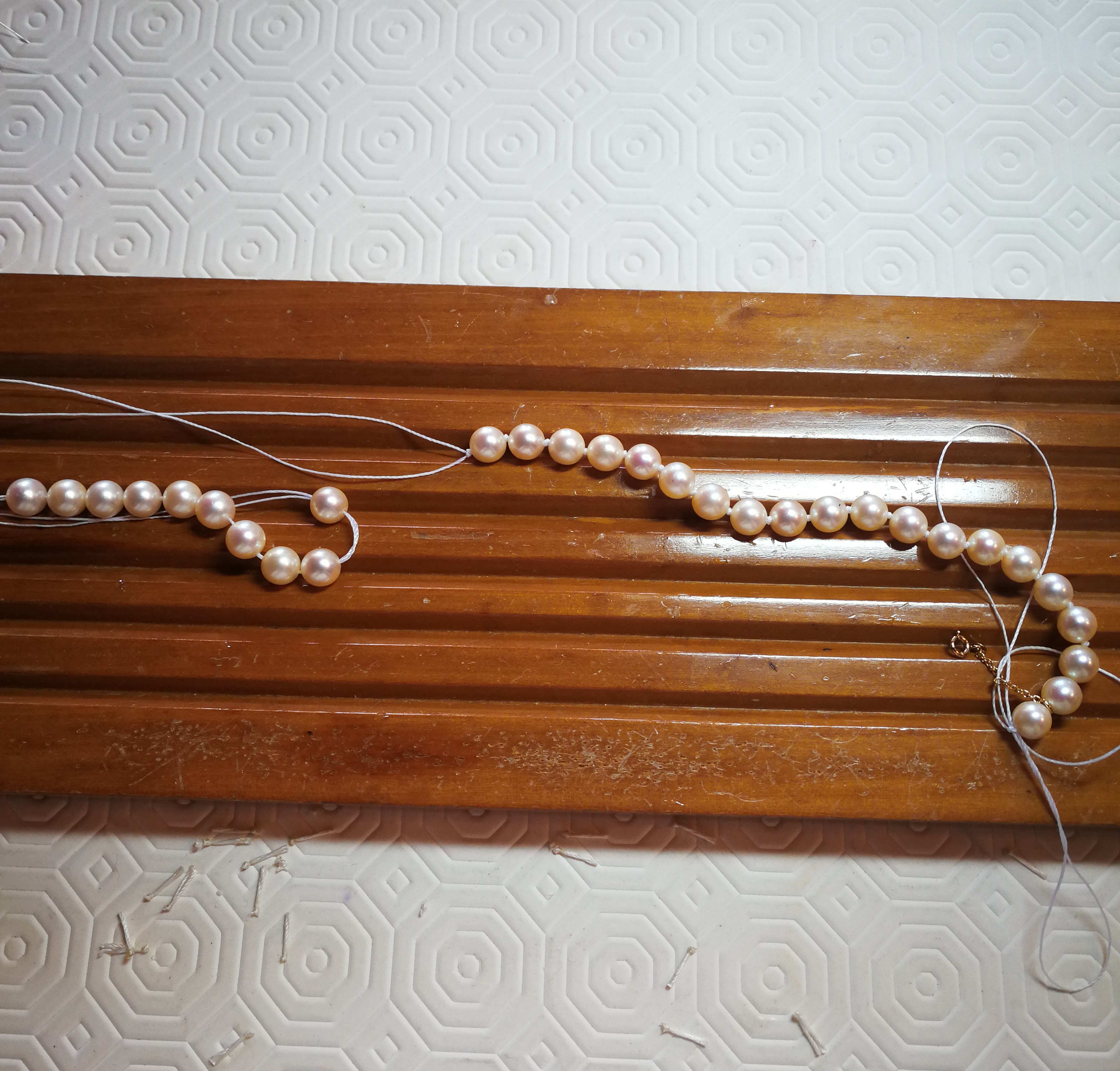 Renfilage avec nœuds de collier